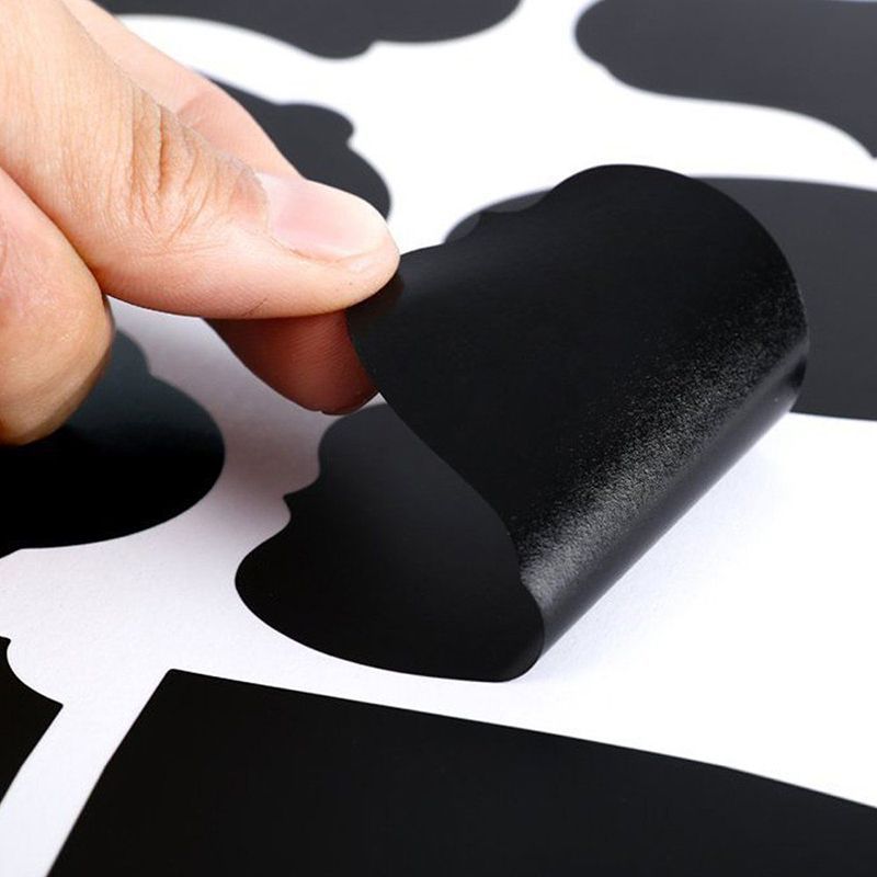 24pcs Fancy Reusable Kitchen Jam Jar Labels Stickers Waterproof Kitchen Organizer Storage Bottles Black Board Label Sticker Oval