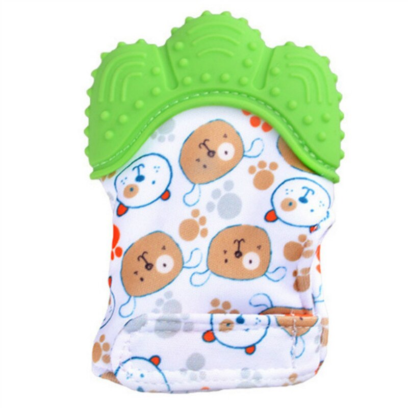 Baby Bijtring Food Grade Silicone Tandjes Wanten Handschoen Cartoon Geluid Pasgeboren Bijtringen Mitts Chew Toy Baby Kauwen Bijten: 7