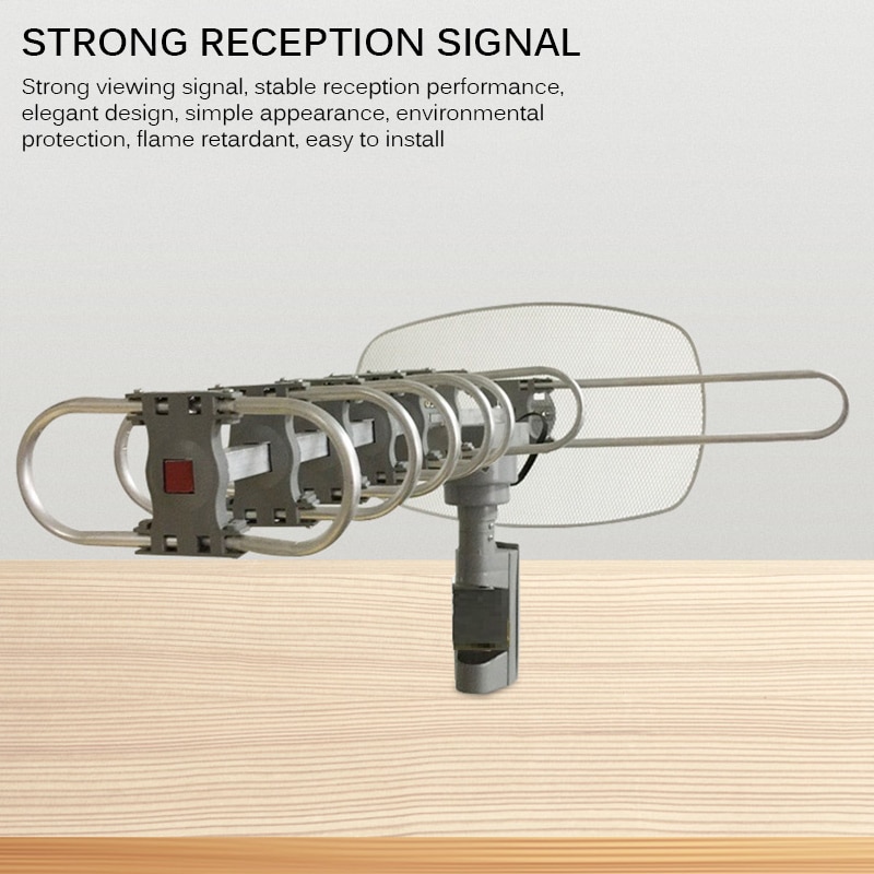 HD Signal Amplifier Outdoor Digital TV Antenna 150 Miles For Full HD 720p1080p 1080I 4K Television Gain Strong Signal