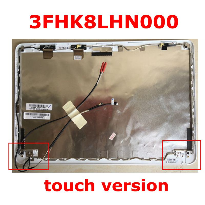 YALUZU nueva carcasa trasera para Sony LCD VAIO SVF142 SVF143 cubierta superior blanca 3FHK8LHN020 EAHK8002020 no táctil 3FHK8LHN000 touch: TOUCH