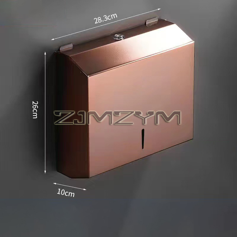 Organizador de papel de parede para banheiro, aço inoxidável, grande rack de tecido, casa, hotel, rolo de papel higiênico, suporte com trava: Rosa