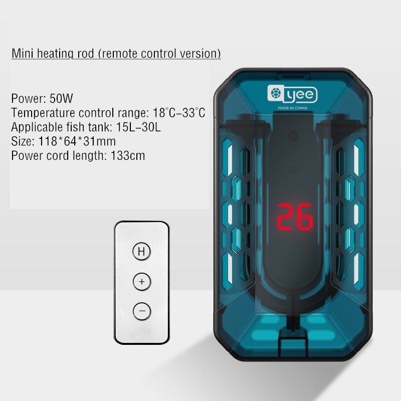 Aquarium Heater Submersible Fish Tank Temperature Heater Rod Digital Turtle Heater with External Temperature Controller: 6