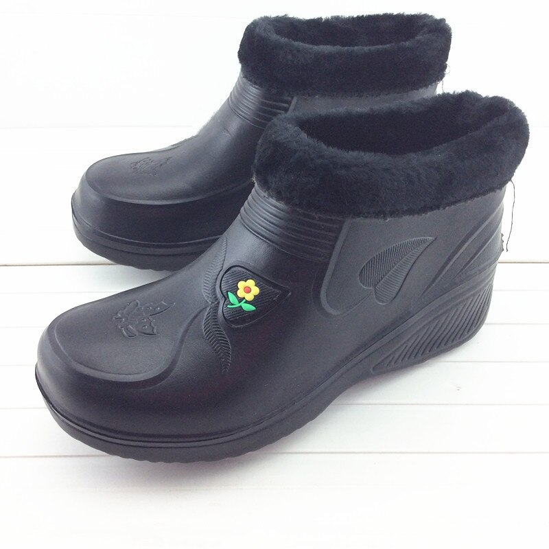 Warm Lined Snow Boots Zip Short Shaft Boots Flat Outdoor Comfortable N