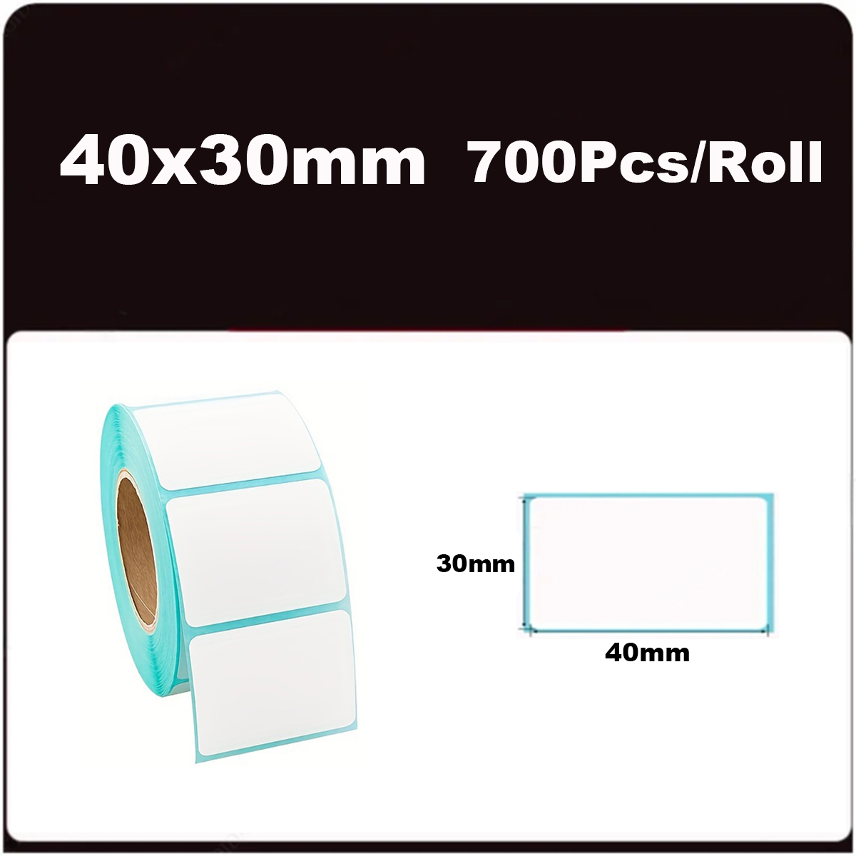 Thermal Labels 20/30/40/50 White Blank Thermal Printer Labels SKU Barcode Labels, Self-Adhesive Address Labels Stickers: Dark Khaki