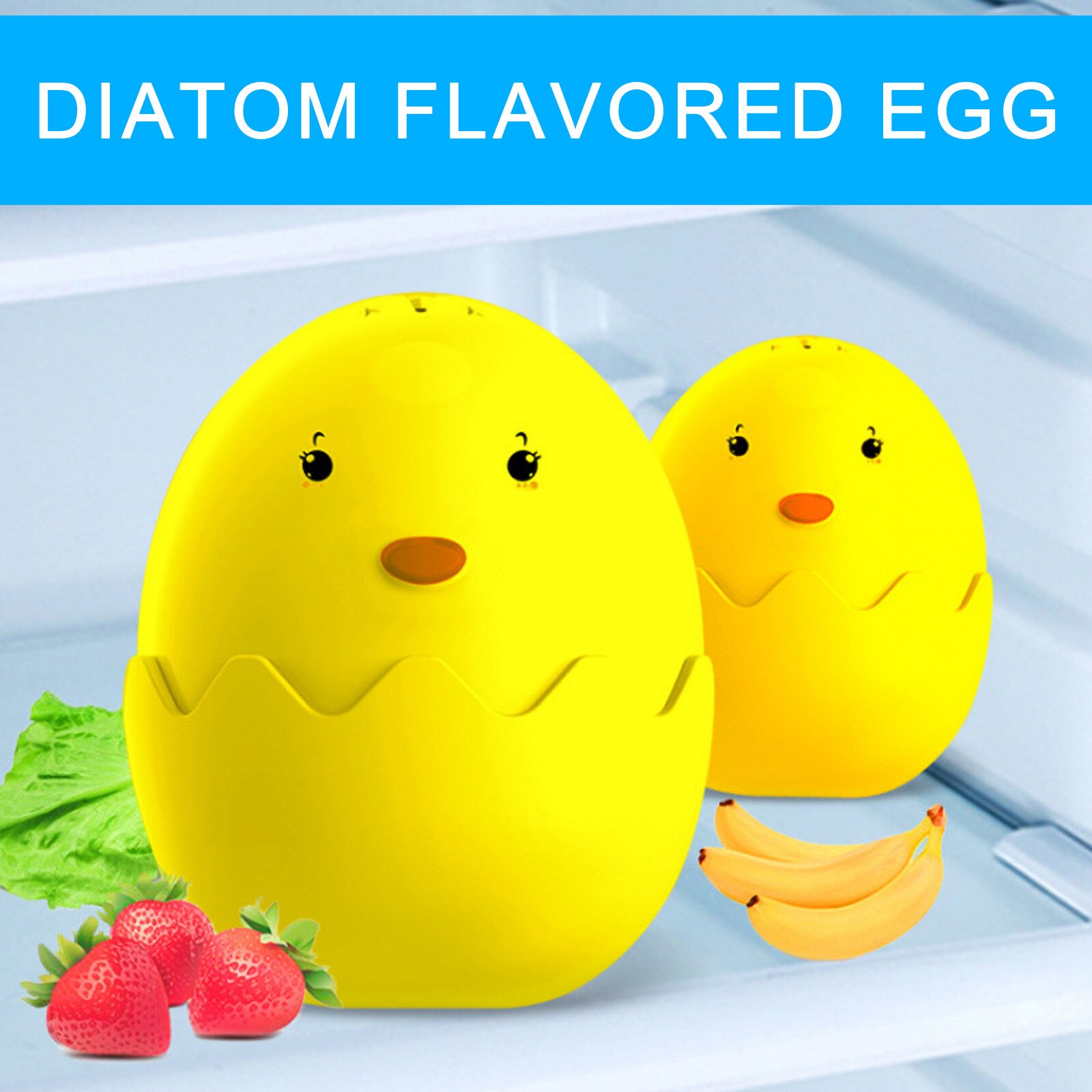 Cute Green Egg Shape Fridge Refrigerator Air Fresh box Purifier Charcoal Deodorizer Absorber Freshener Eliminate Odors Smell