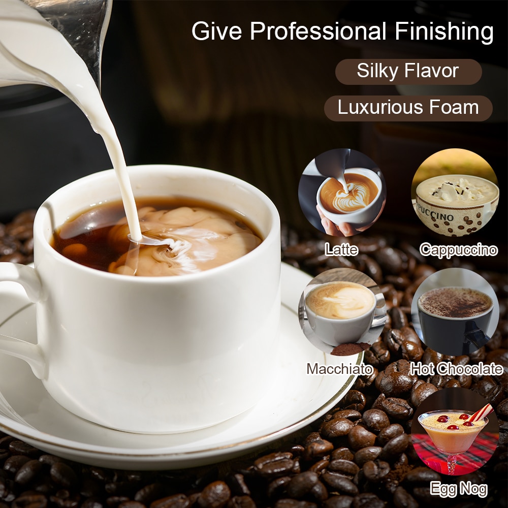 Electric Milk Frother Automatic Handheld Milk Foam Maker for Bulletproof Latte Cappuccino Chocolate Matcha Coffee Maker