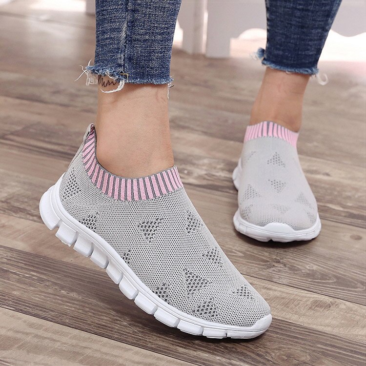 Kvinder sko sokker sneakers kvinder kurv femme vulkanisere sko sports sneakers kvinde slip on zapatillas mujer 43