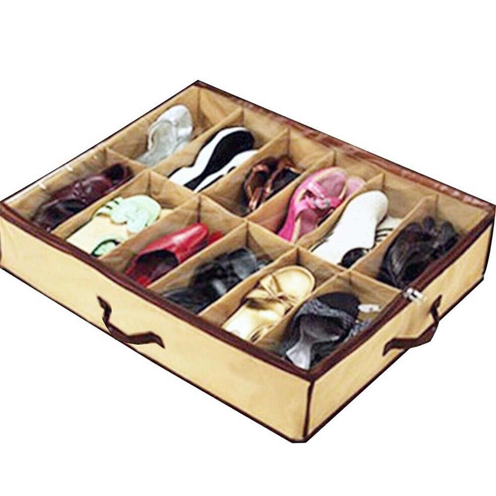 Caja para almacenamiento de zapatos plegable, lavable y reutilizable, caja antihumedad para zapatos, caja a prueba de polvo, ahorro de espacio, organizador de almacenamiento para zapatos debajo de la cama
