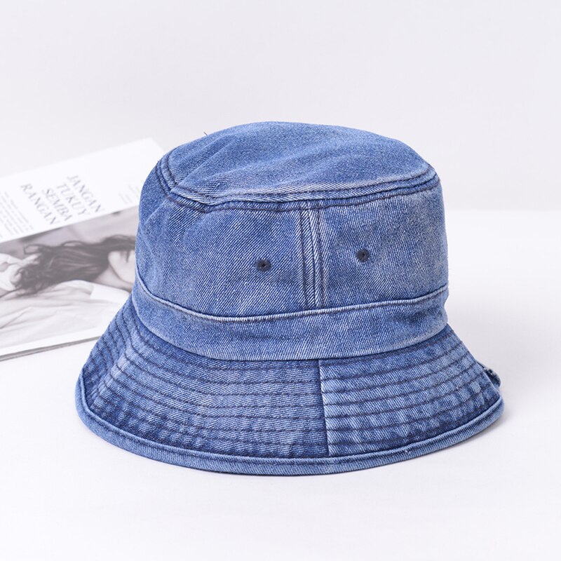 Nuovo 2021 cappello da pescatore pieghevole cappello da pescatore in Denim lavato cappelli Unisex moda Bob Caps Hip Hop Gorros uomo donna cappello da pescatore Panama: 1