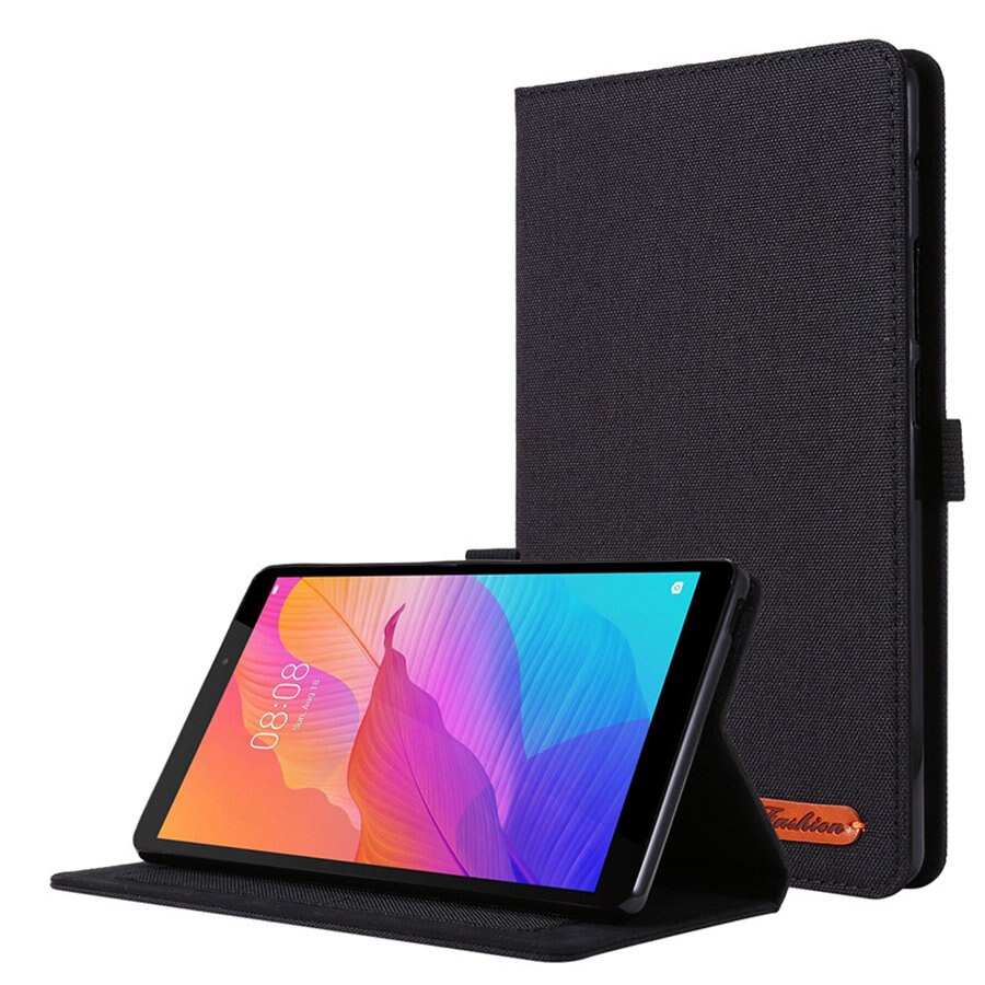 For Huawei MatePad MatePad T8 8.0 Case Cowboy Flip Cover for Funda Huawei MatePad T8 T 8 inch KOB2-L09 Tablet Case + film: Black