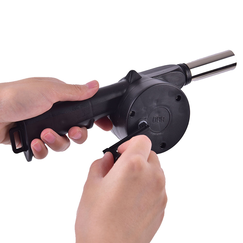 Portable Hand Blower Outdoor Cooking BBQ Fan Air Blower For Barbecue Fire Bellows Hand Crank Tool For Picnic Camping