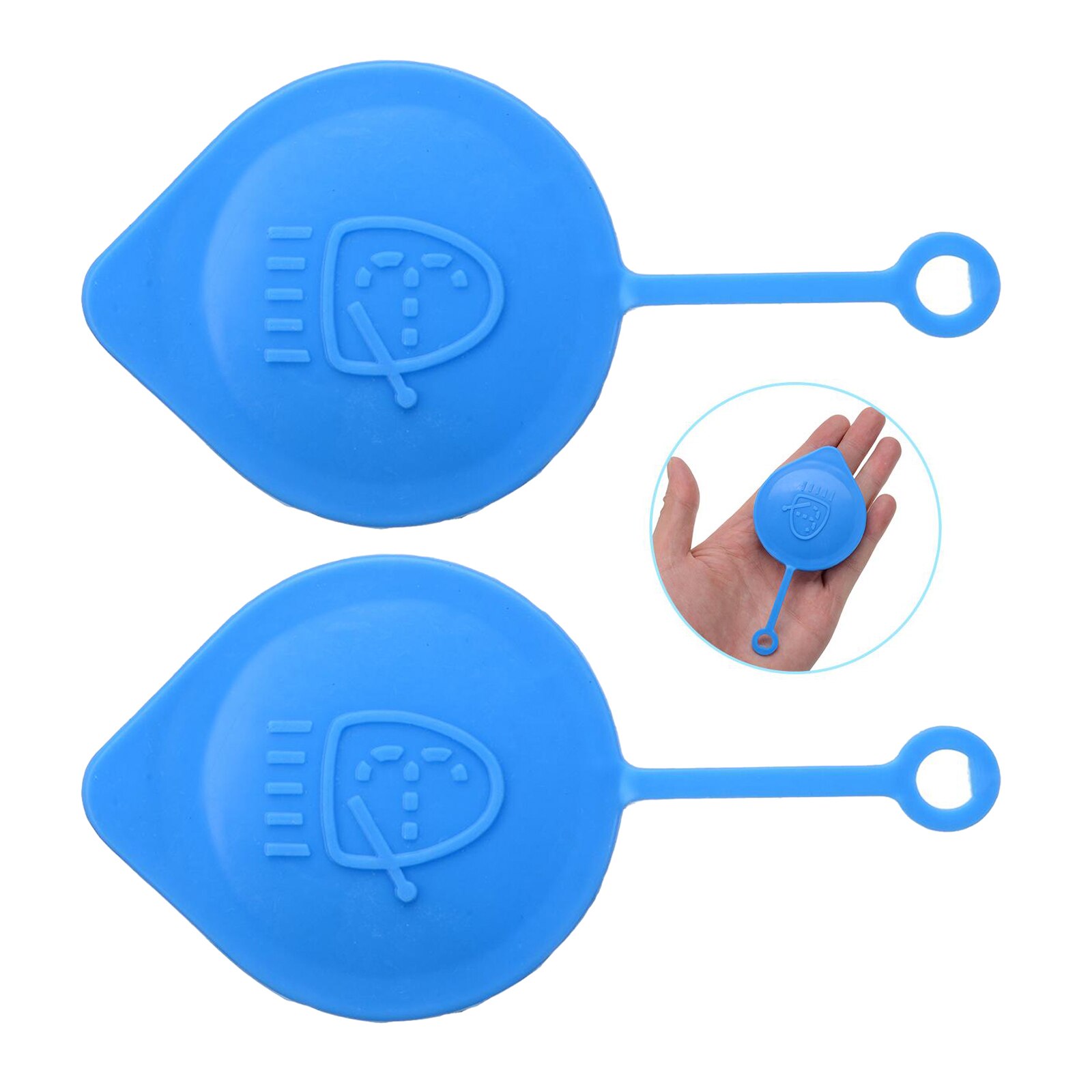 Blue Plastic Windshield Wiper Washer Reservoir Caps for Honda CITY