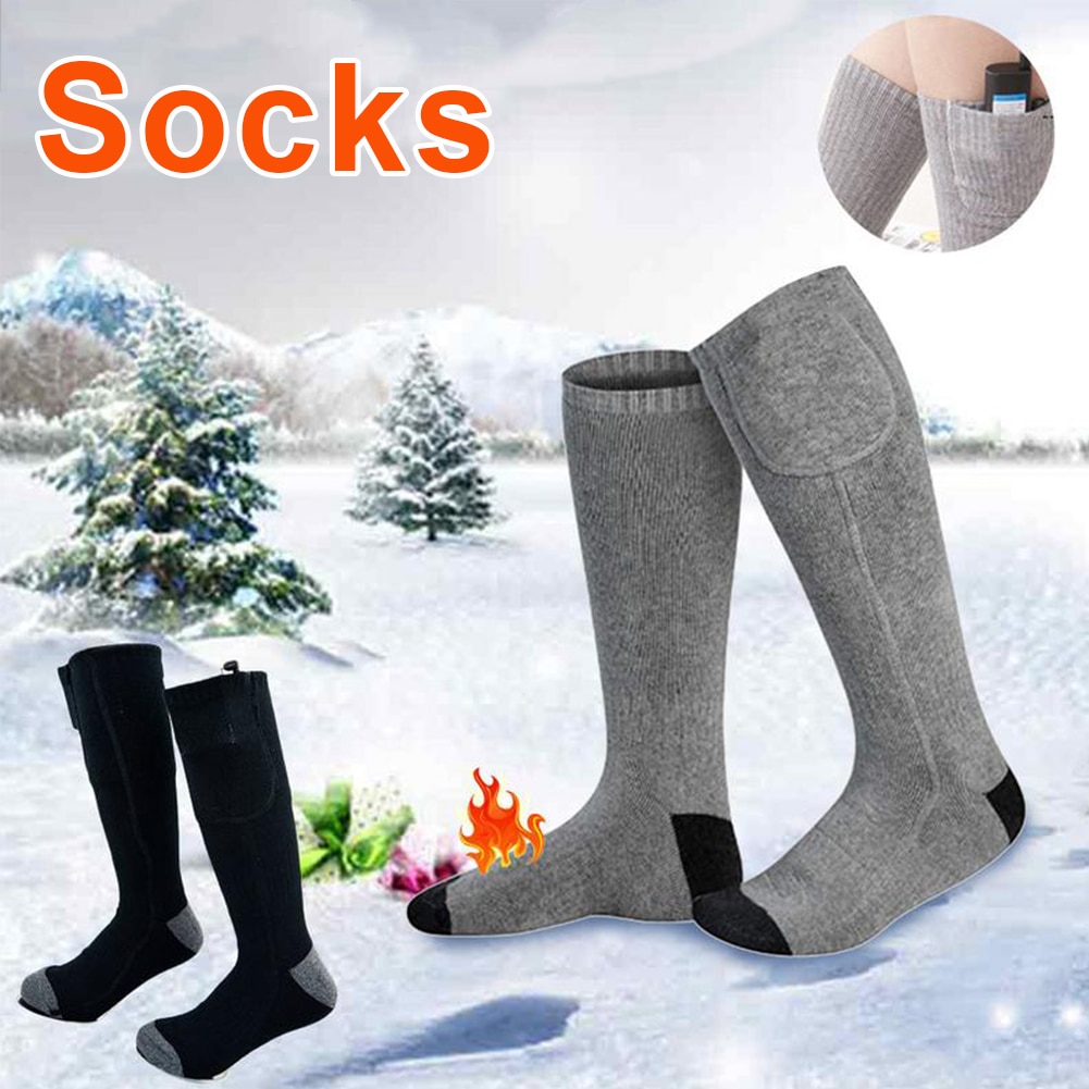 Wiederaufladbare Elektrische Heizung Warme Socken Einstellbare Temperatur Lithium-Batterie Infrarot Sport Socken Für Unisex Fuß Wärmer