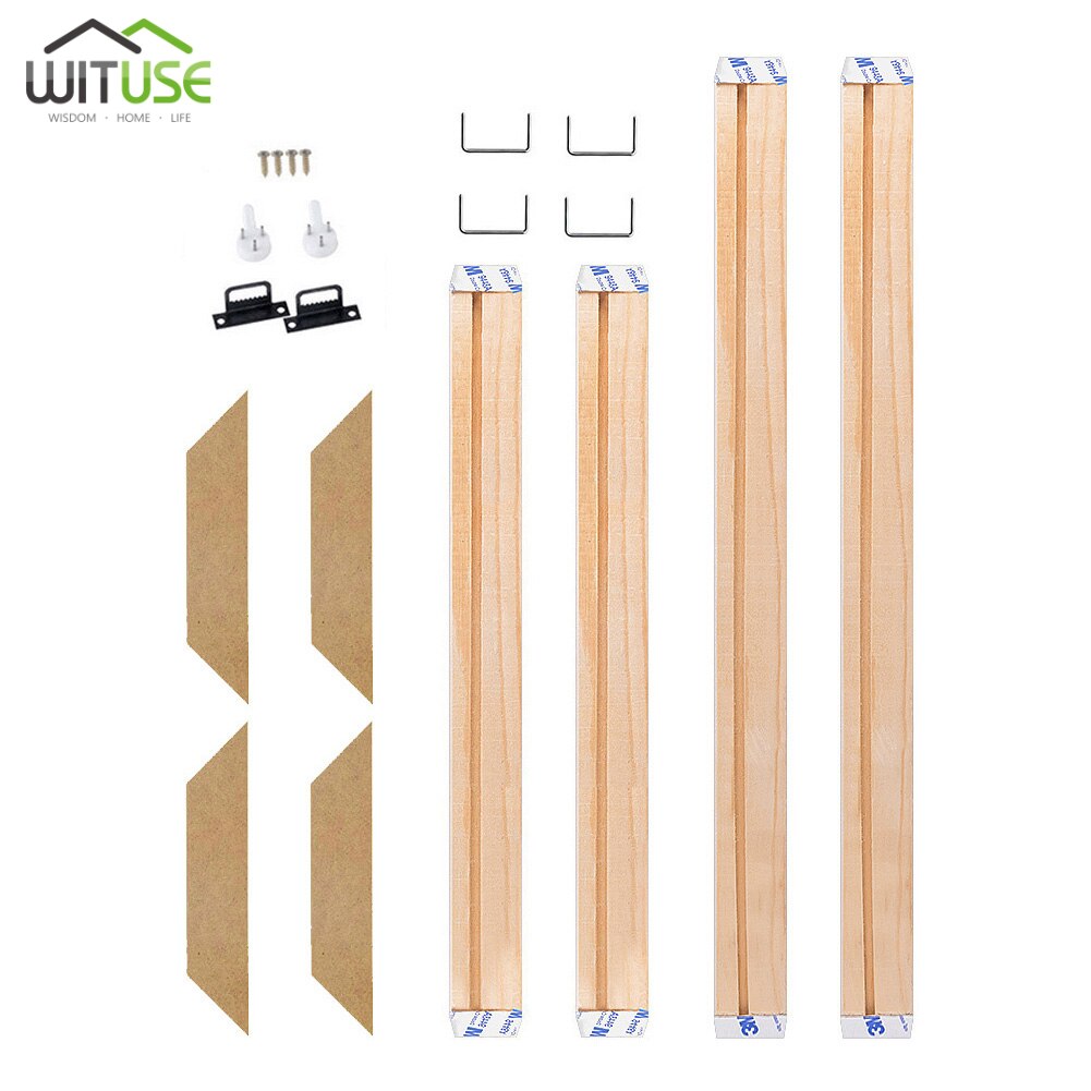 Stretcher Bar Canvas Frame Kit DIY Sturdy Wood Bar Stretcher Strip Frame For Oil Painting Wall Art Gallery Wall Art