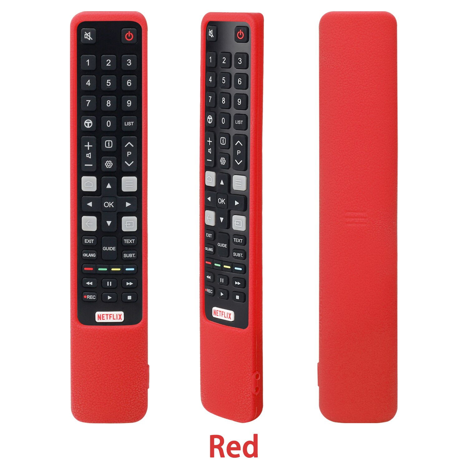 Kaukosäätimen suojus tcl:lle  rc802n yui 1 yu14 u43 p 6046 u49 p 6046 u55 p 6046 u65 p 6046 luistamaton silikonisuojakotelo: Punainen