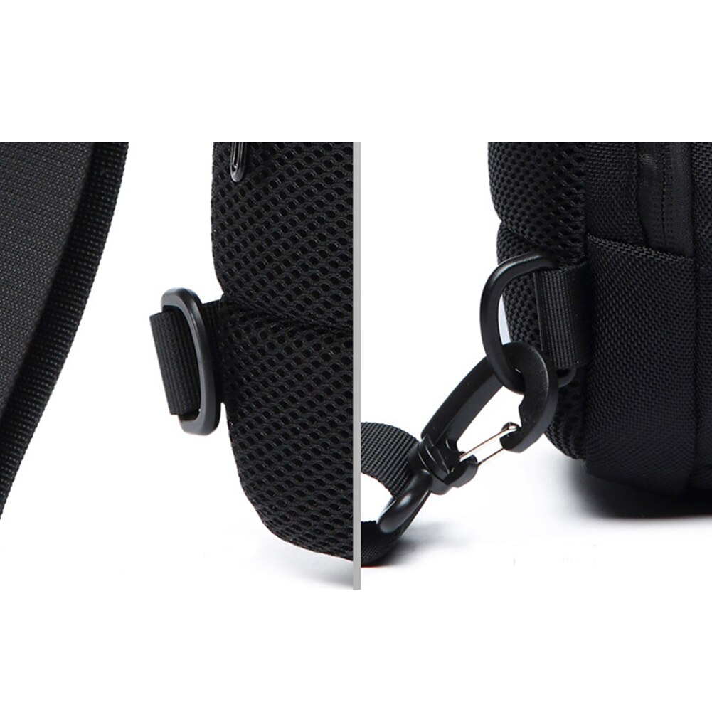 Oxford Cloth Men Chest Bag Crossbody Waterproof Code Lock One Shoulder Running Camping Hiking Multifunction Adjustable Strap