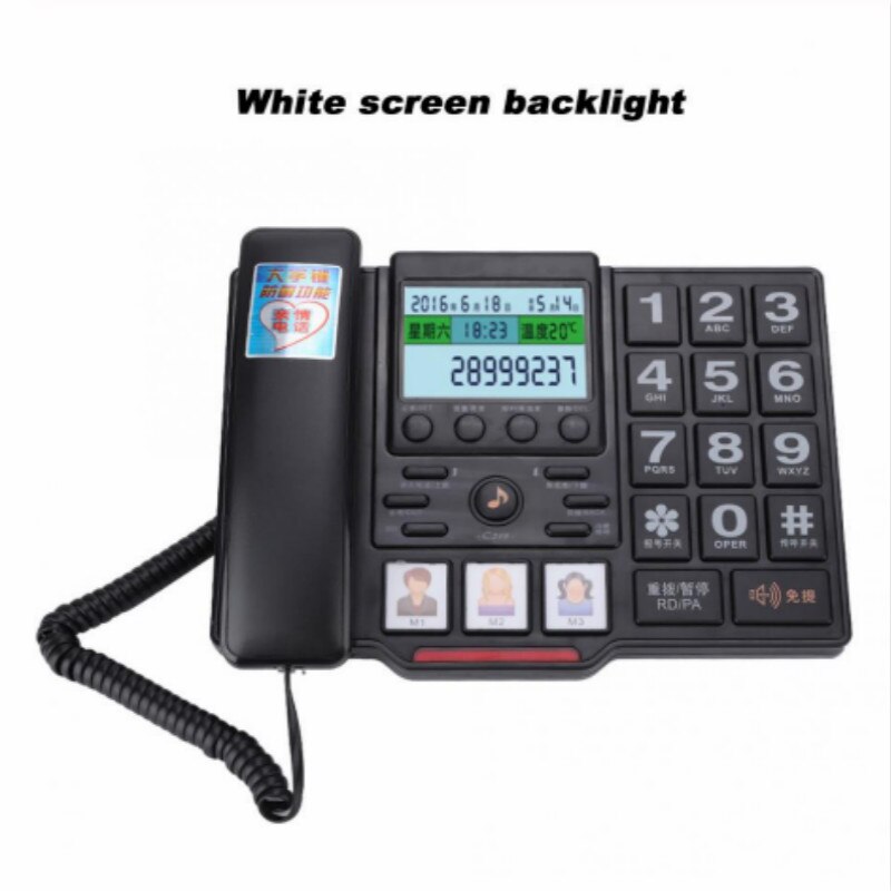 Elderly phone landline one-key dialing, home fixed phone caller ID blacklist function Simple Style Fixed Telephone Landline Desk