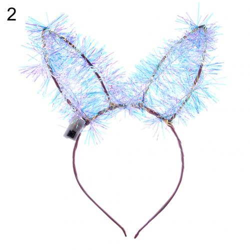 1 PC Led Haar Hoop Glowing Pailletten Kaninchen Ohr Kinder Licht up Stirnband Blinkende LED Haar Hoop Für Partei Liefert