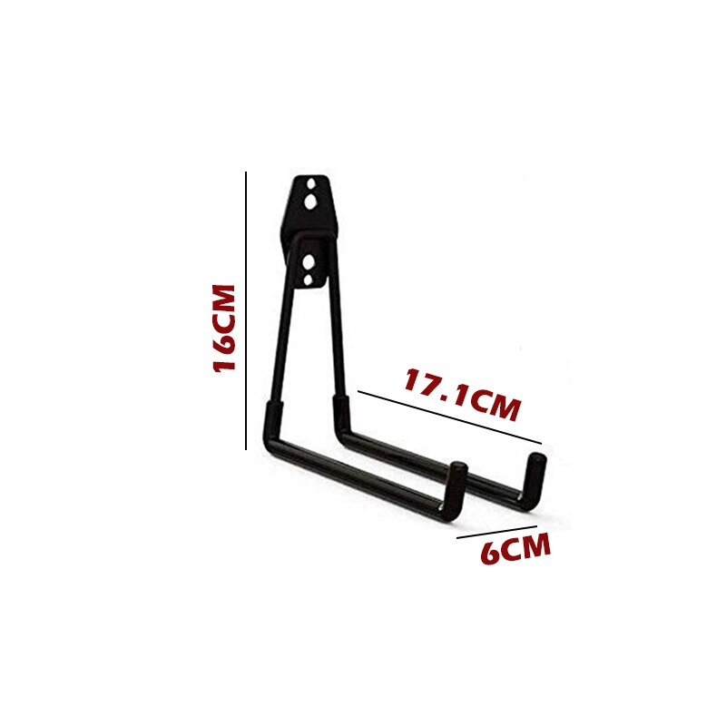 Heavy Duty Metal Hook Garage Storage Rack Wall Mount Bicycle Hanger Hooks Wall Mount Ladders Garden Tool Anti-slip Organizer: L-straight