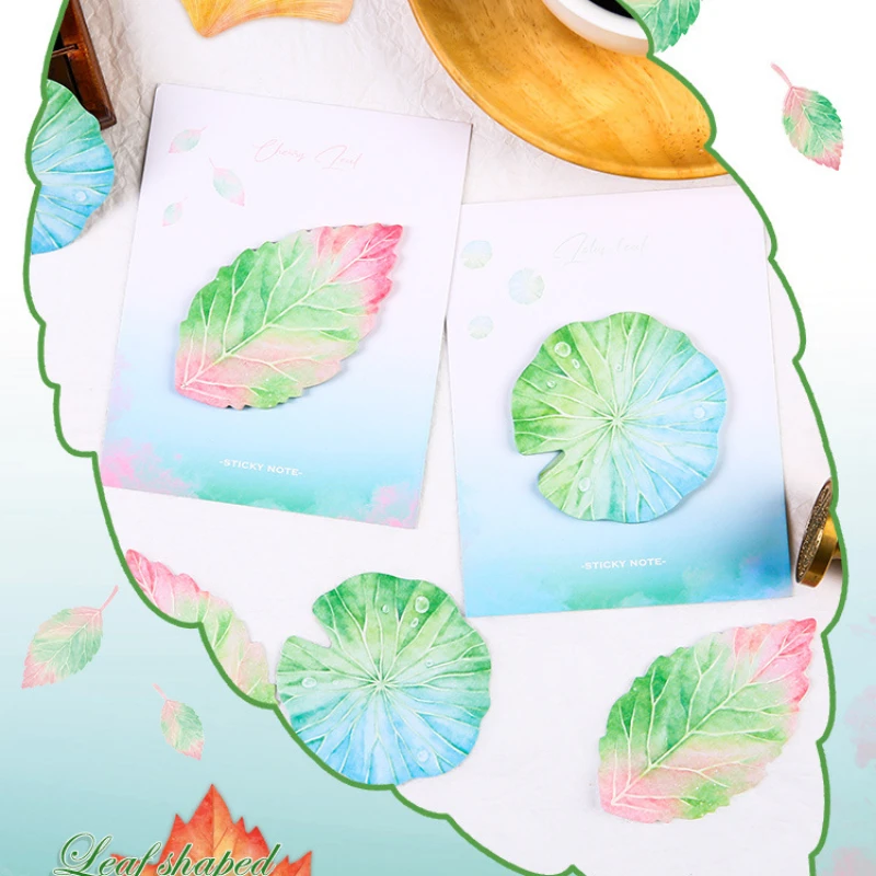 30 sheets kawaii Leaf Sticky Note Self-Adhesive Me... – Grandado