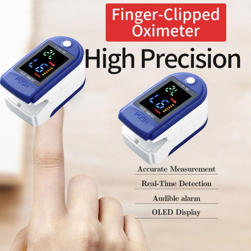 Digital Blood Oxygen Saturation Monitor Tool OLED Finger Pulse Oxygen Heart Rate Meter Portable Finger Clip Pulse Oximeter
