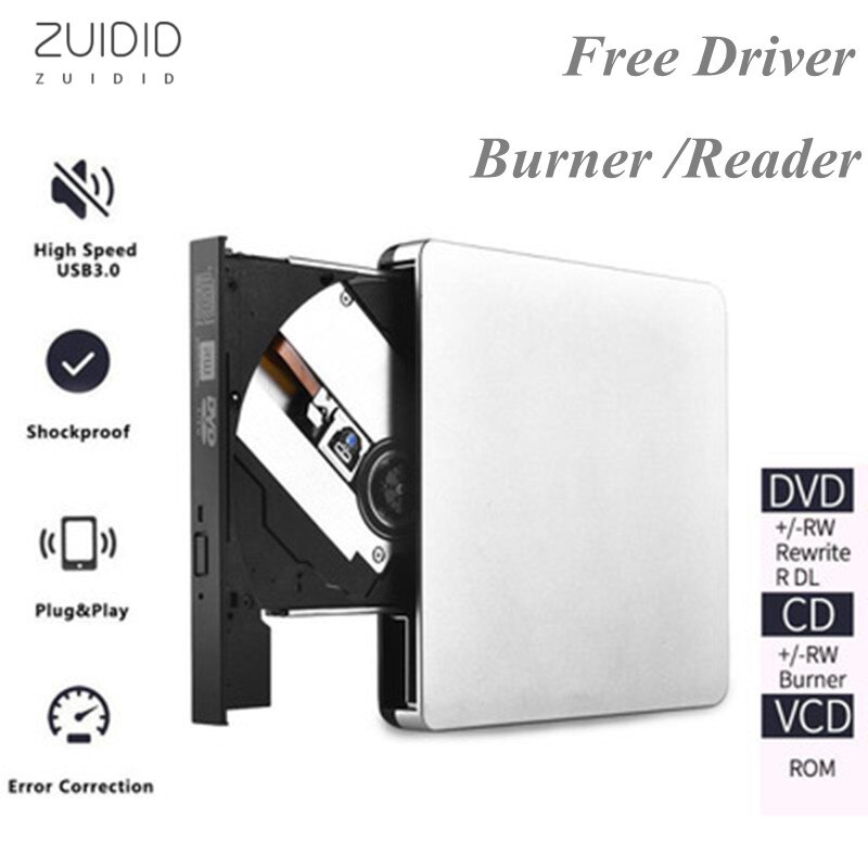 2 Kleuren Dvd Cd Externe Brander Reader Usb 3.0 Rw Optische Drive 12.7Mm Ultra-Dunne Lade Computer Notebook accessoires