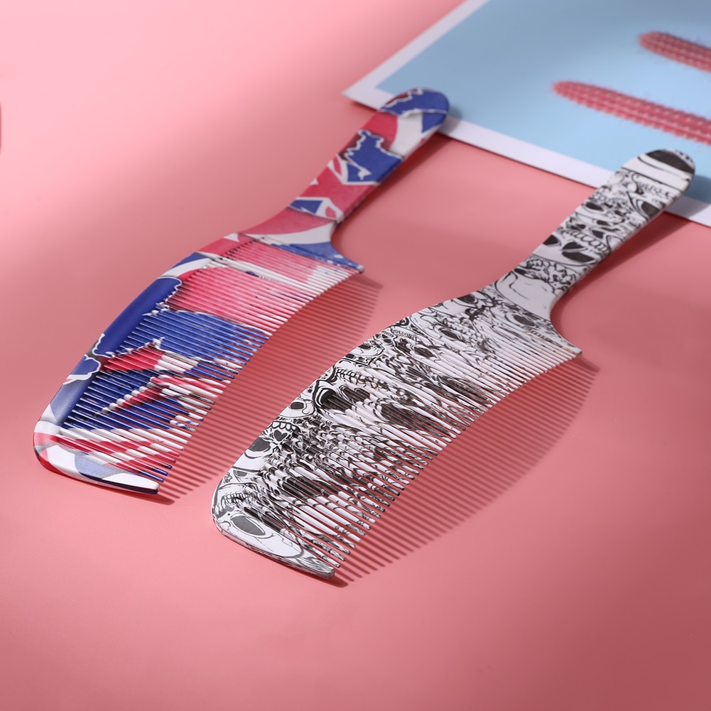 Kapsel Kam Afdrukken Patroon Creatieve Kam Voor Mannen En Vrouwen Plastic Anti-Statische Kappers Gereedschap