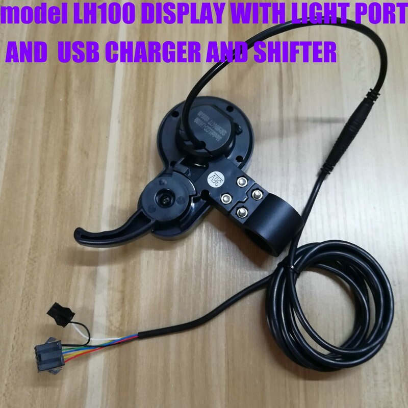 Velocímetro/odômetro/indicador de bateria lh100 + controlador bldc 24v36v48v250w350w para scooter elétrico/bicicleta mtb bicicleta inteligente