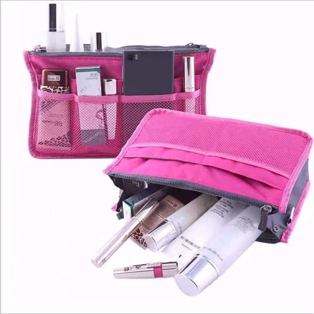 Organizer Insert Bag Nylon Travel Organizer Insert Handtas Portemonnee Grote Liner Lady Make Vrouwen Cosmetische Tas Goedkope Vrouwelijke Tote