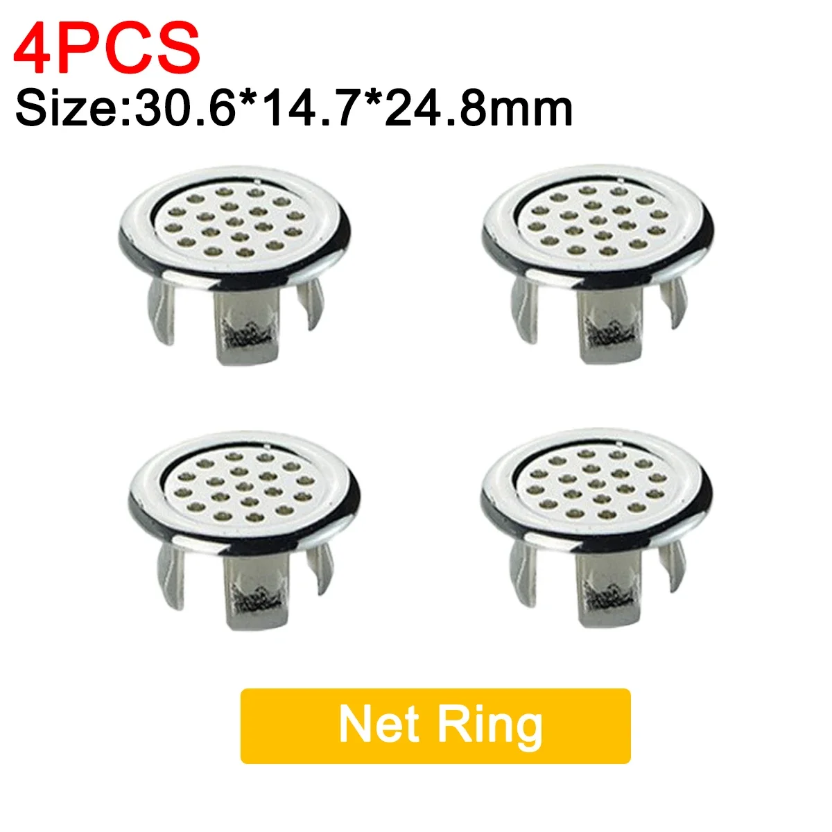 1/4Stck runde Spüle Überlauf abdeckung Becken Wasserhahn See verkleidung Hohl waschbecken Überlauf Ring für Küche Schlecht Dekoration Lieferungen: verrotten