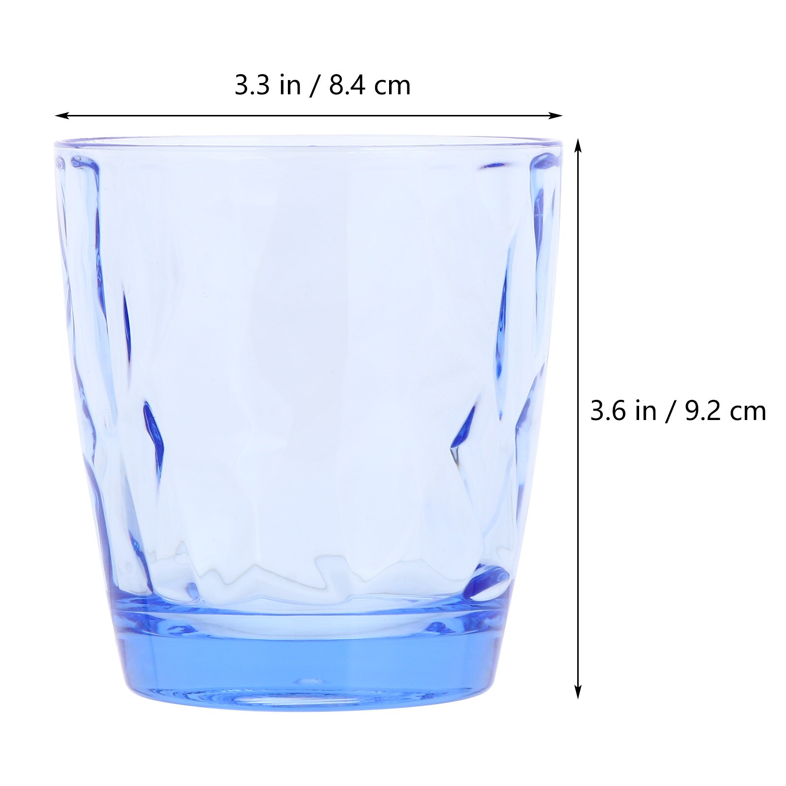 1Pc Acrylic Cup Transparent Cup Shatter-resistant Water Grain Pattern Cup for Bar