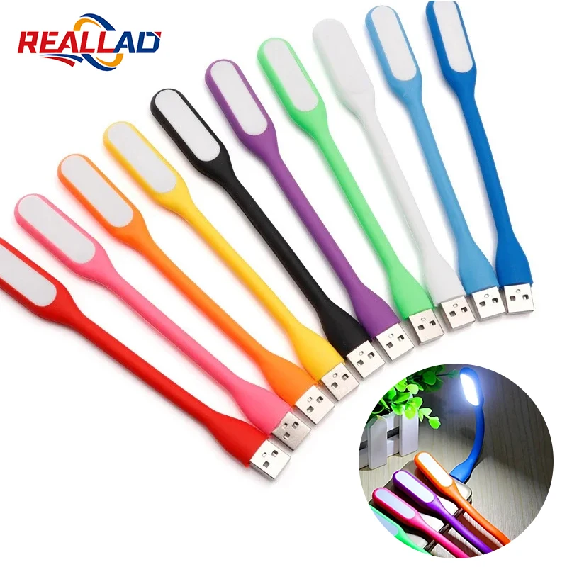 1 2PCS Mini USB LED Licht Tragbare Buch Lesen Nachtlicht Flexible Biegsamen Augenschutz Lampe Für Power Bank computer
