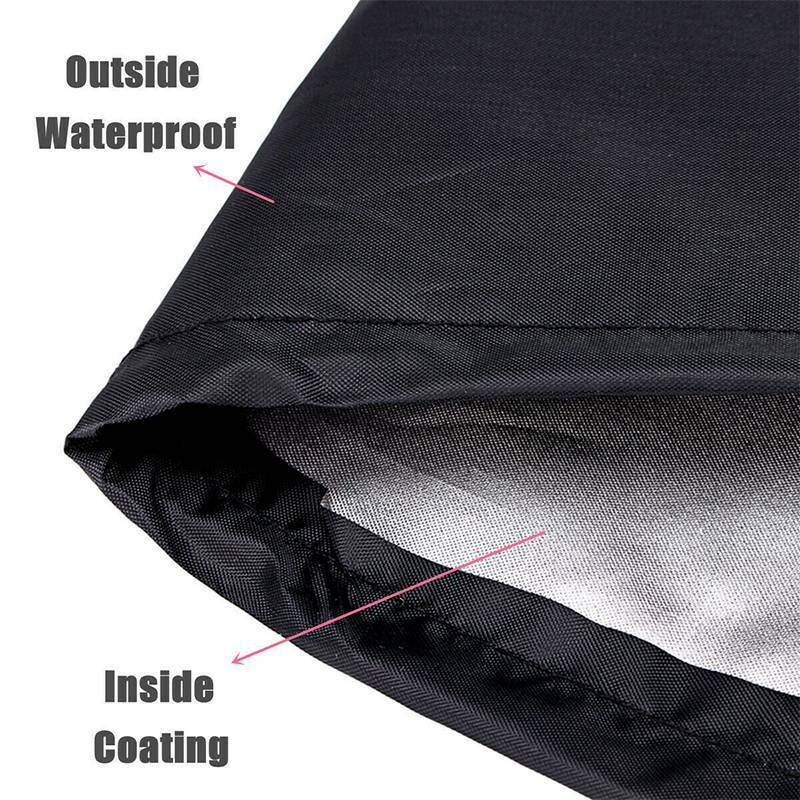 2 Sizes Waterproof Patio Fire Pit Cover Black UV Protector Grill BBQ Shelter Outdoor Garden Yard Round Canopy Furniture Covers