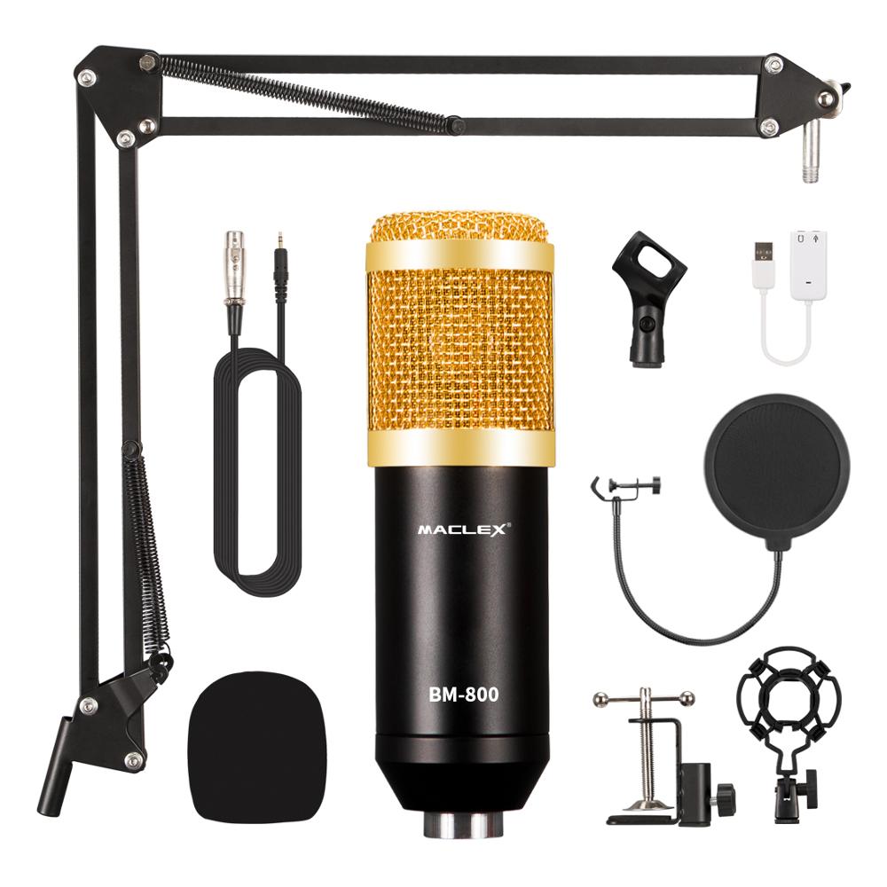 Professionele Bm 800 Condensator Microfoon Bm-800 3.5Mm Wired Karaoke BM800 Opname Microfoon Voor Computer Karaoke Ktv Микрофо: Rood