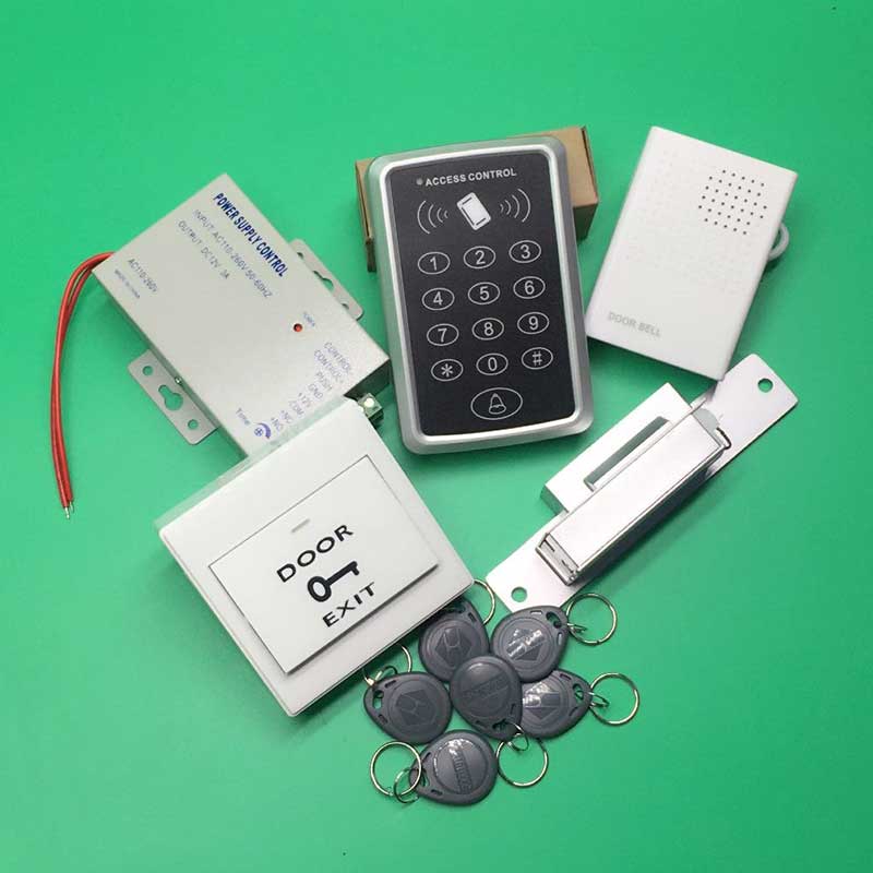 DIY Full Complete 125KHz Rfid Card Door Access Control Door Security System Kit with Fail Safe NC Electric Strike Lock