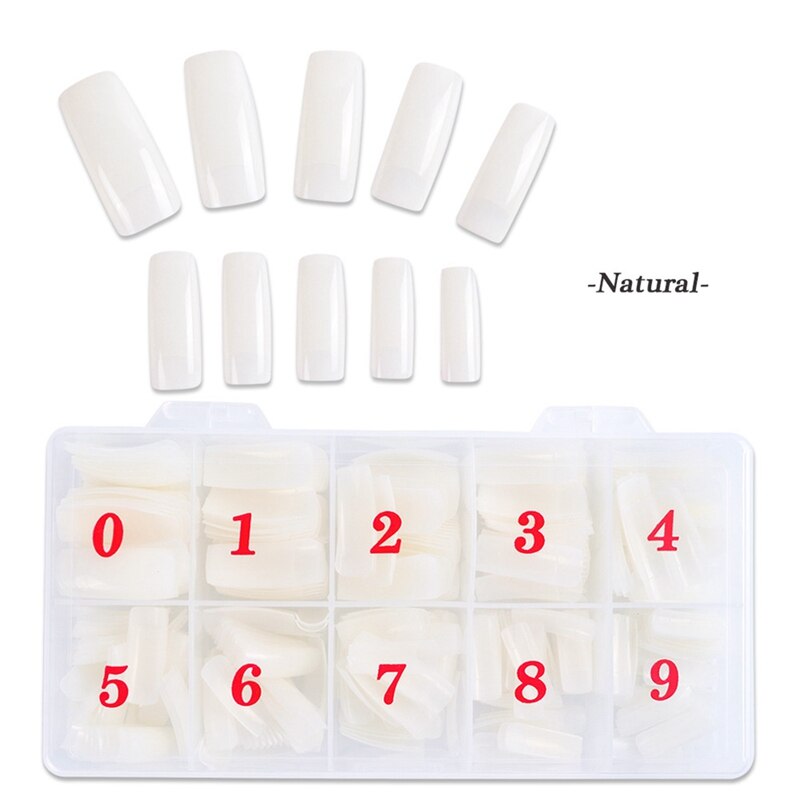 500 Stks/pak Nep Kunstmatige Acryl False Teen Nagels Tips Natuurlijke Witte Transparante Teennagels Voet Manicure Beauty Nail Tool