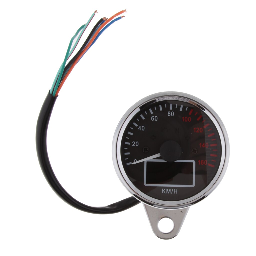 12V LCD Motorcycle Digital Speedometer Odometer Tachometer Gauge