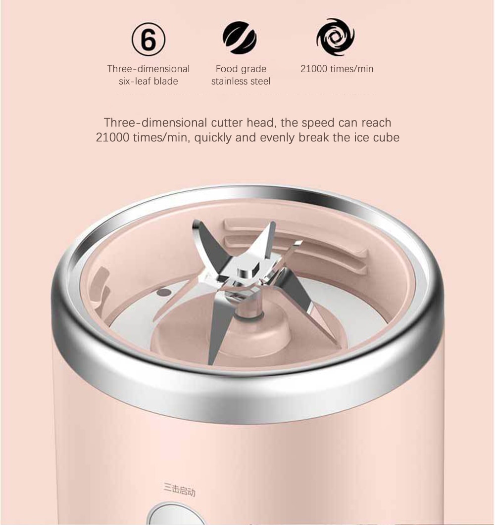 Xiaomi Deerma Electric Juicer 400ML Portable Blender Wireless Automatic Multipurpose USB Rechargable Mini Juice Cup Cut Mixer