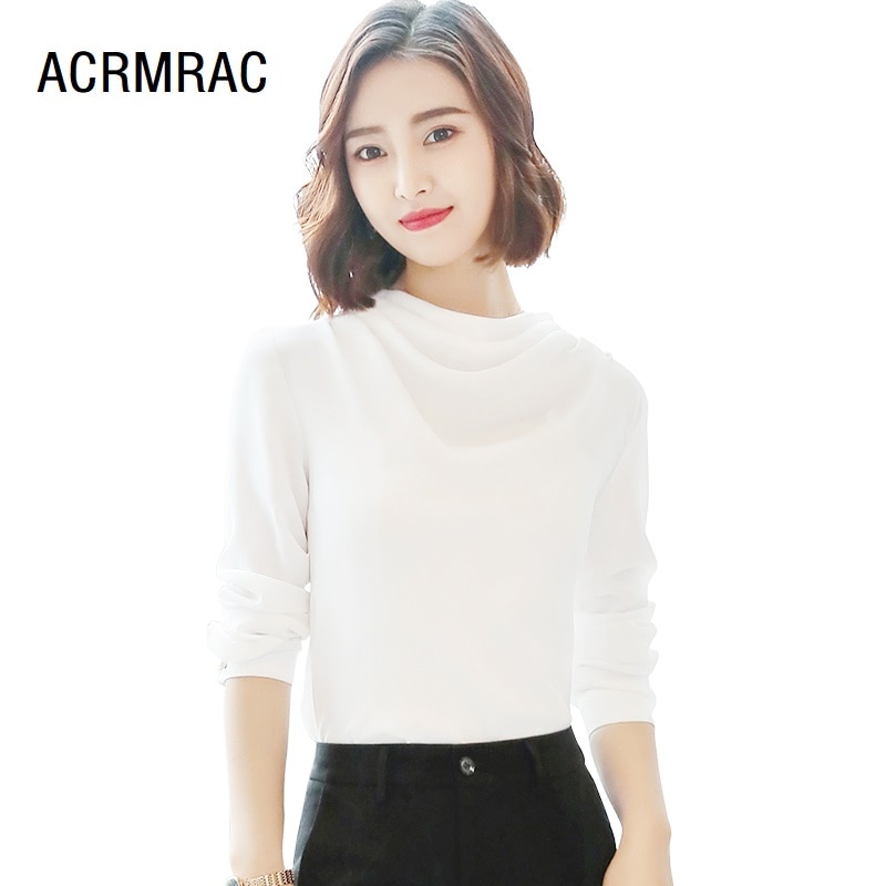 Camisa ACRMRAC para mujer, camisa de otoño, manga larga, blanca, ajustados de talla grande, camisa Formal para mujer, blusas y camisa para mujer
