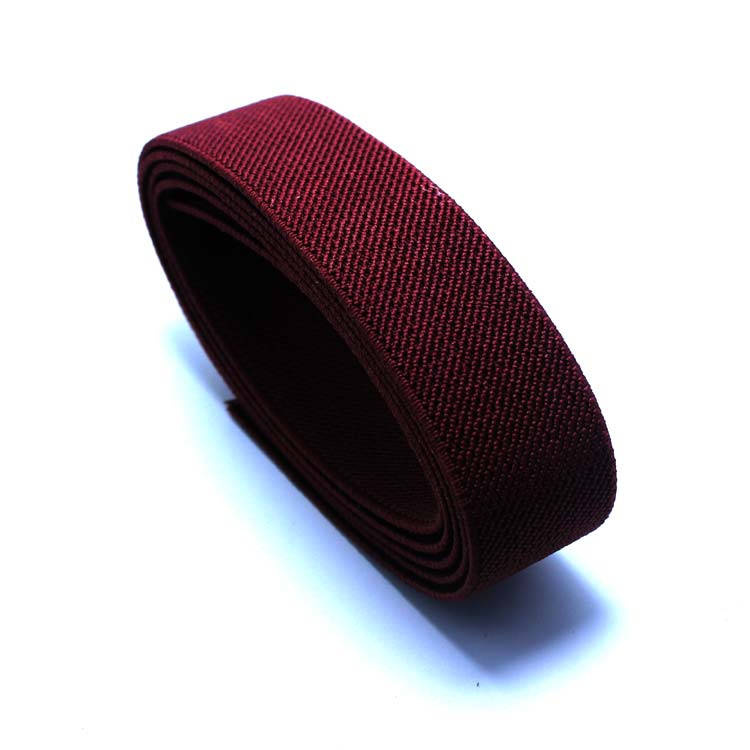 Cinturón de falda de pantalones duraderos de de 2CM de ancho/accesorios de ropa de costura/banda elástica/banda de goma: Wine red