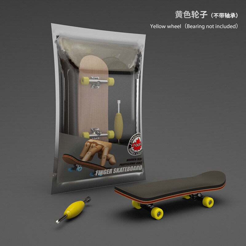 Mini Finger-Skateboard Aus Ahornholz Mit PU-Box – Profi-Fingerbrett Zum Stressabbauen & Verschenken