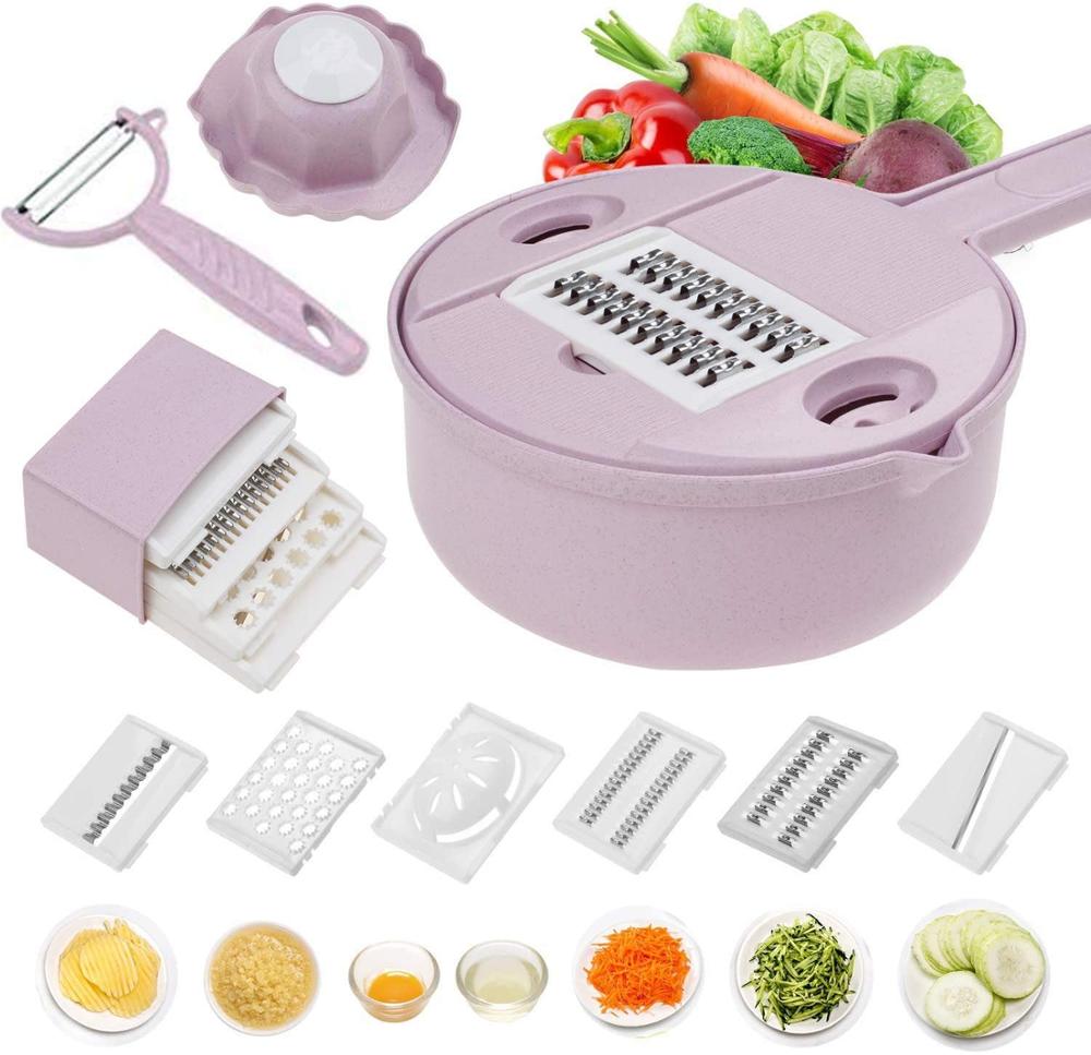 Tarwe Stro Slicer Cutter Chopper Groentensnijder Rasp Ronde Keuken Multifunctionele Versnipperen Rasp Fruit Dunschiller Wassen Lek Wastafel: pink