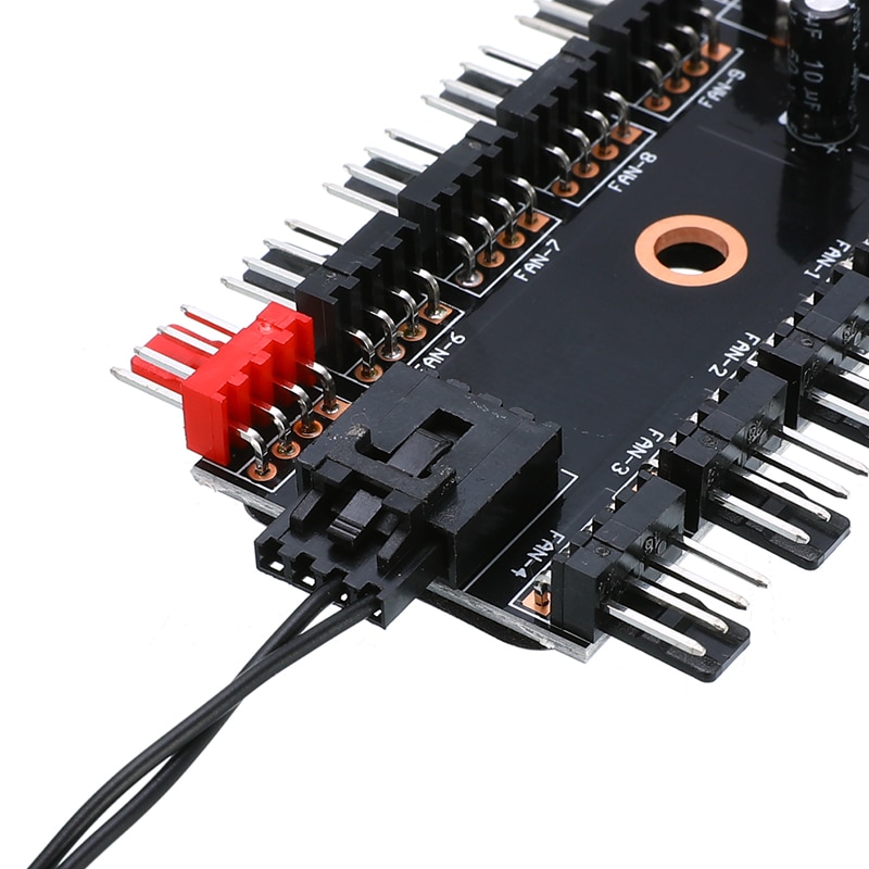 4Stift PWM Fan Hub Geschwindigkeit Regler Regler 12V 10 Weg Für Computer fallen Mit PWM Verbindung Kabel CPU Fan gewidmet Schnittstelle