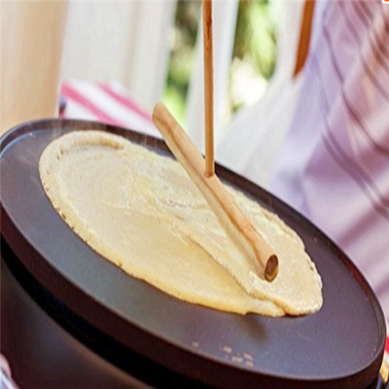 Wooden Rake Practial T Shape Crepe Maker Pancake Batter Wooden Spreader Stick Home Kitchen Tool Kit DIY Use