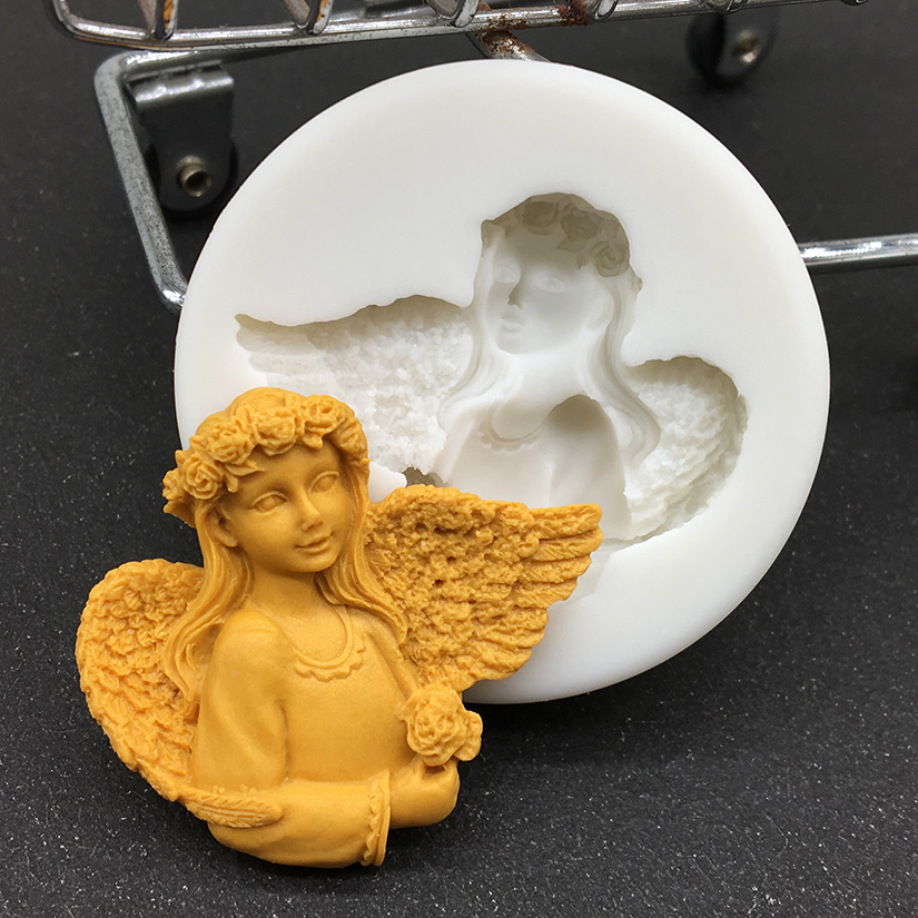 Garland Angel Meisje Siliconen Cake Bakvorm Sugarcraft Chocolade Cupcake Fondant Cake Decorating Gereedschap