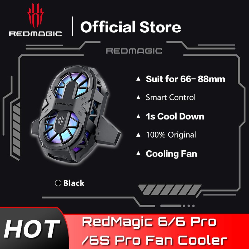 Alkuperäinen redmagic dual core cooler redmagic 6 6s pro pelipuhelin dual core tuuletinjäähdytin red magic 6 pro jäätelakointiasemalle