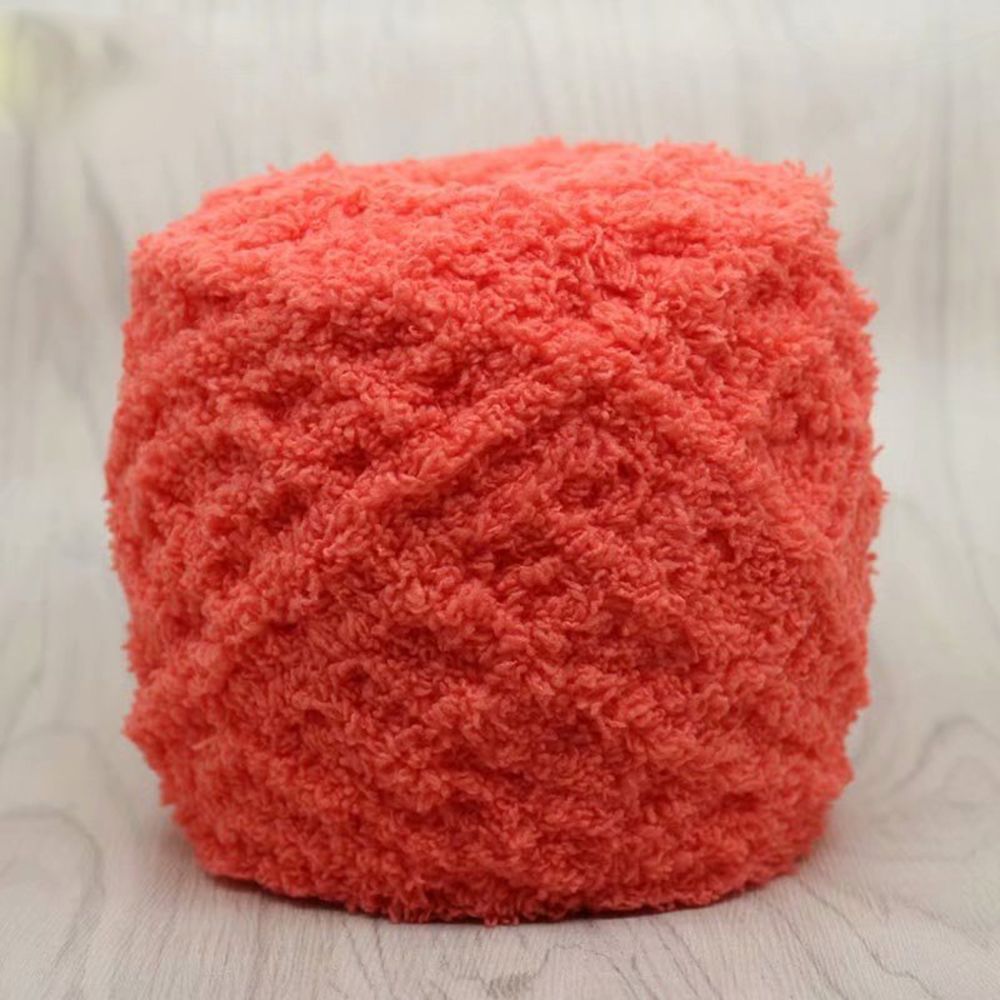 Household Products Hand Knitting Baby Hand-made Wool Crochet Coral Wool Yarn: watermelon red