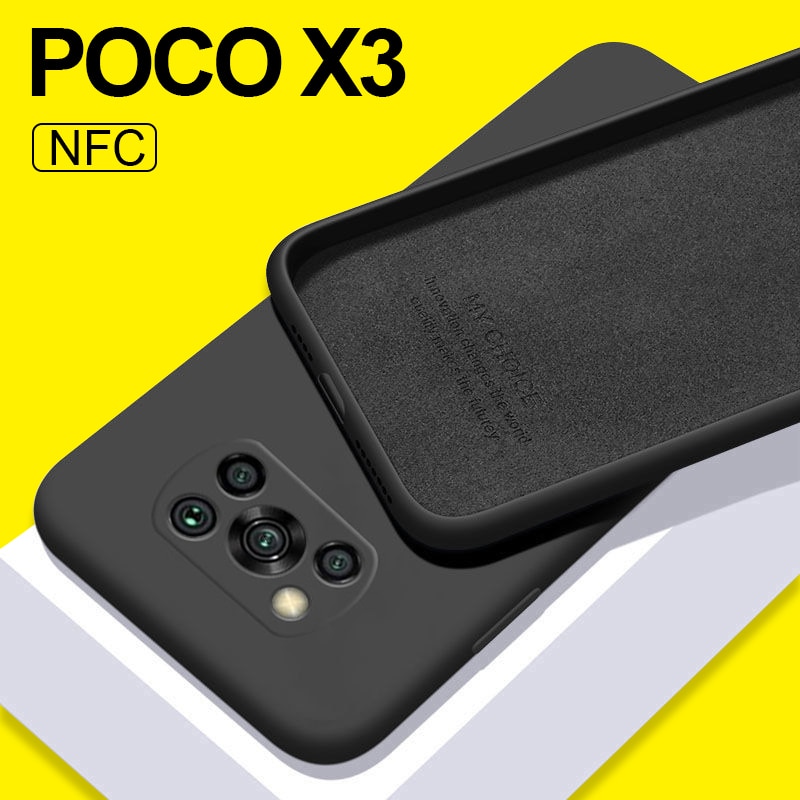 Nowy pokrowiec na telefon do Xiaomi Poco X3 Nfc M3 F2 Pro globalny oryginalny miękki płynny silikonowy aparat ochronny tylne okładki
