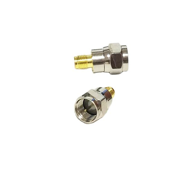 Enchufe macho F a conector hembra SMA, convertidor de adaptador coaxial RF, chapado en oro recto, , , 1 ud.