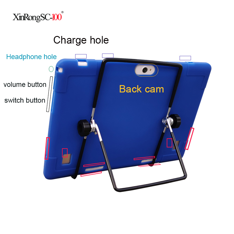 Universal blød silikone til 10 10.1 10.4 tommer android tablet pc bdf bmxc blød stødsikker cover 24 x 17cm l 9.44in w 6.69in